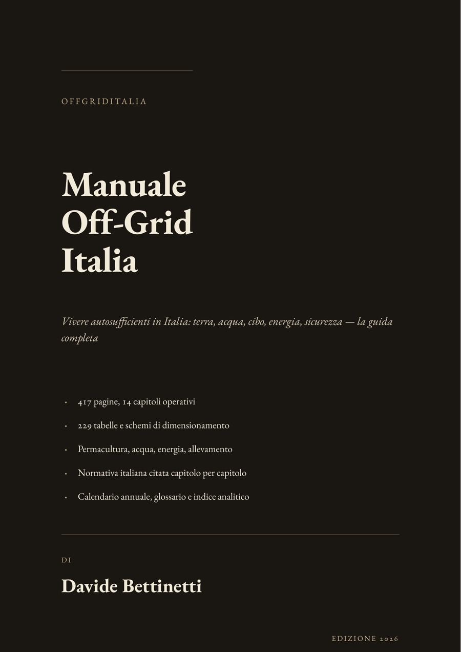 Copertina del Manuale Off-Grid Italia 2026
